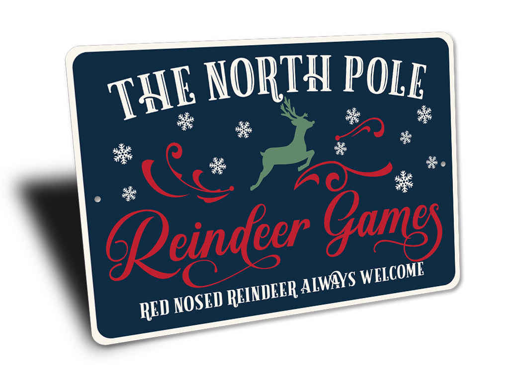 North Pole Reindeer Games Sign
