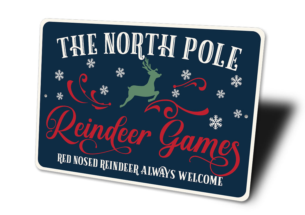 North Pole Reindeer Games Sign