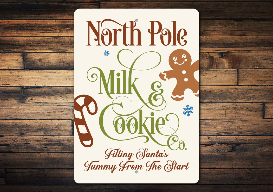 North Pole Milk & Cookies Sign