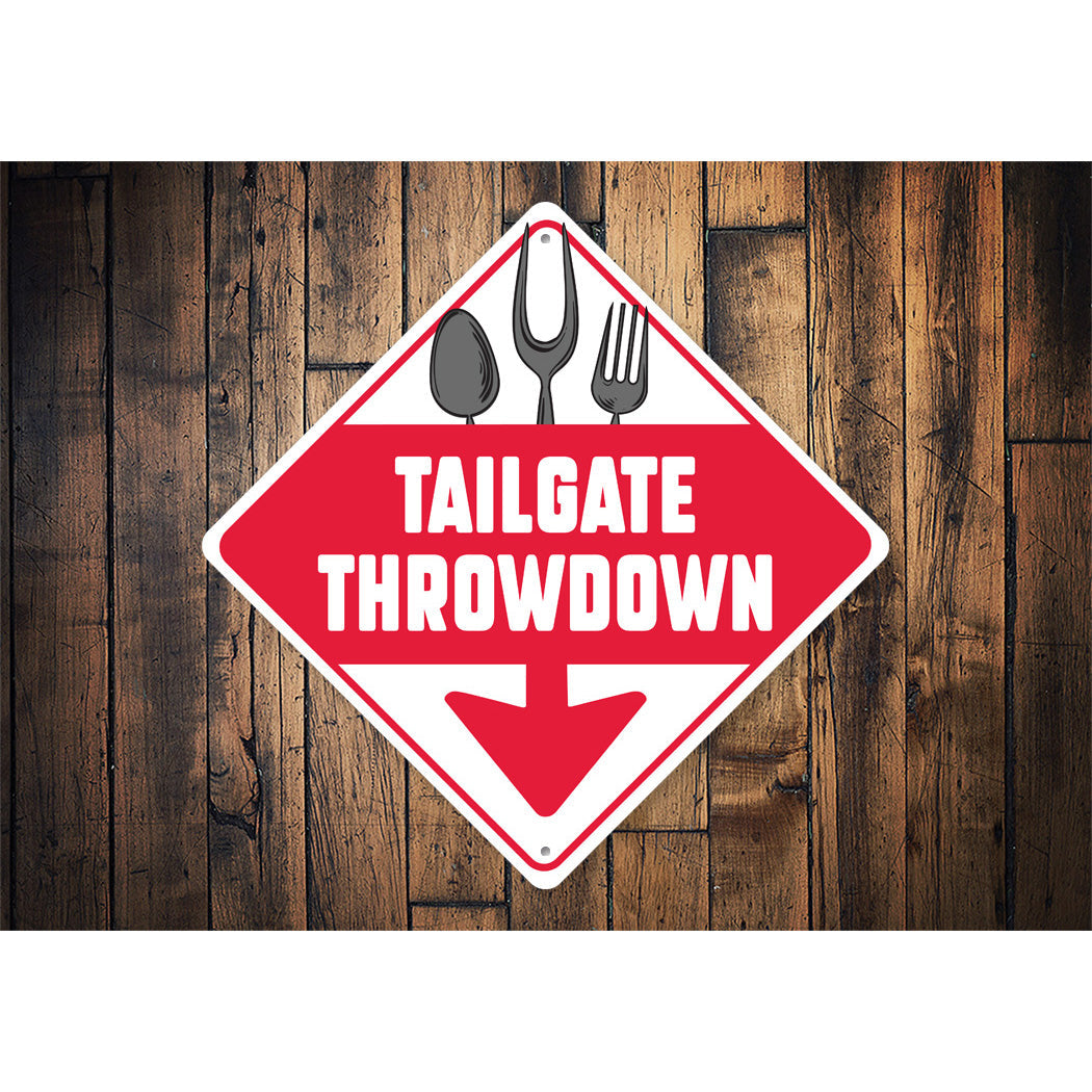 Tailgate Throwdown Diamond Sign