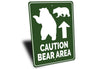 Bear Area Caution Sign