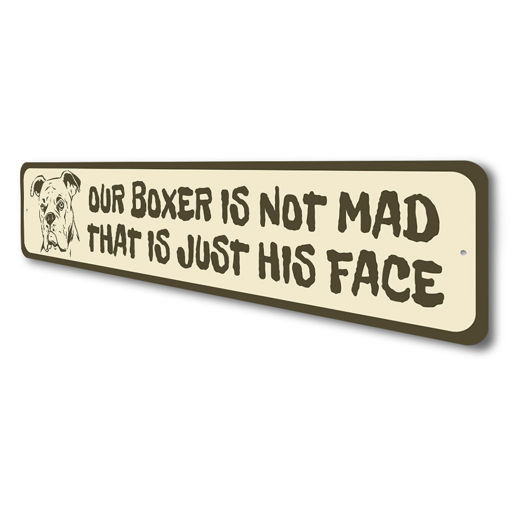 Funny Boxer Porch Sign