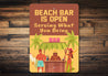 Beach Bar Open Sign