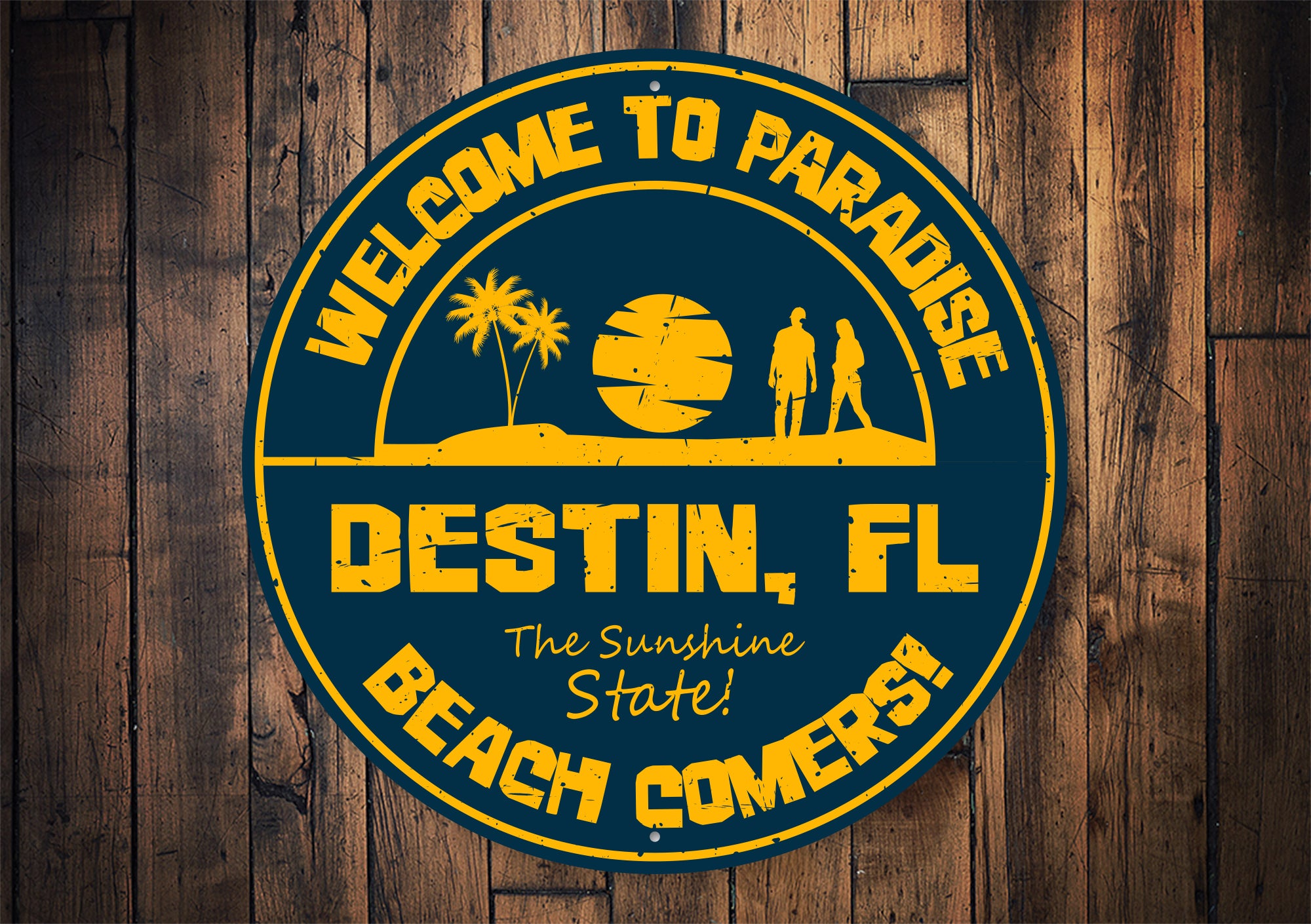 Welcome To Paradise Custom Location Sign