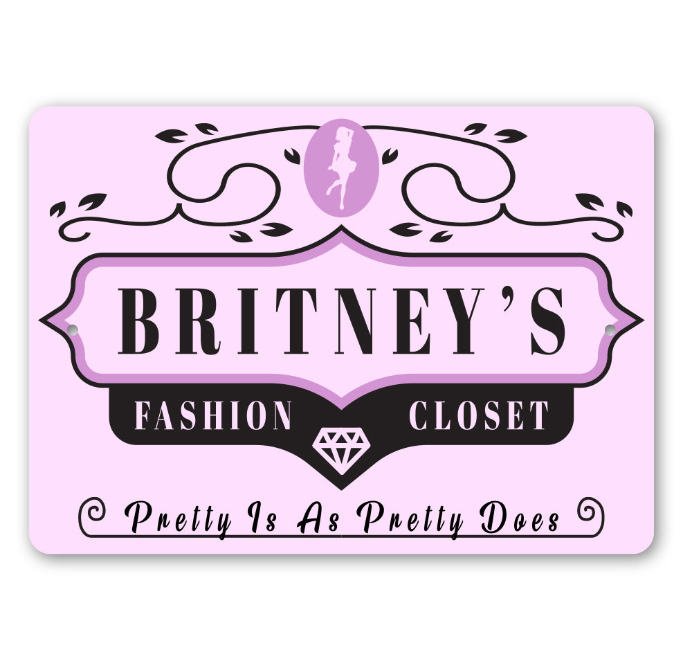 Custom Girl Closet Entrance Sign