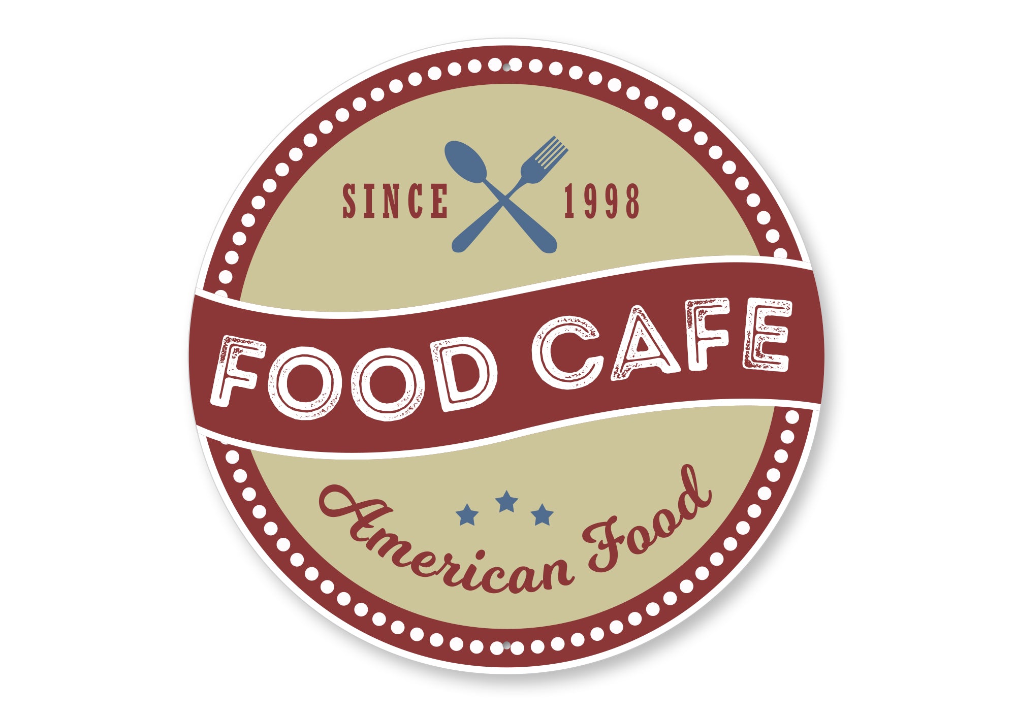 Old Fashioned Food Cafe Sign