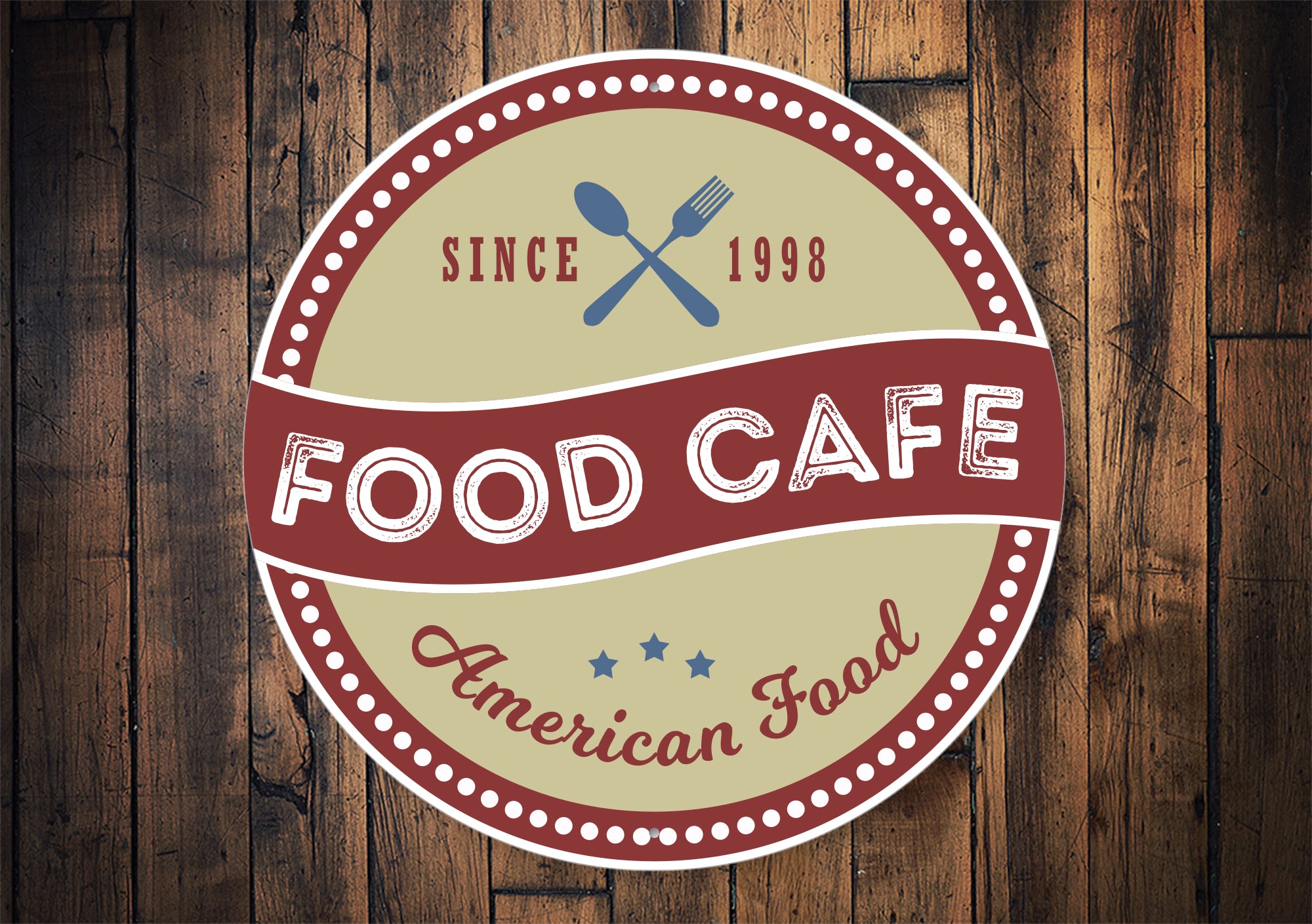 Old Fashioned Food Cafe Sign