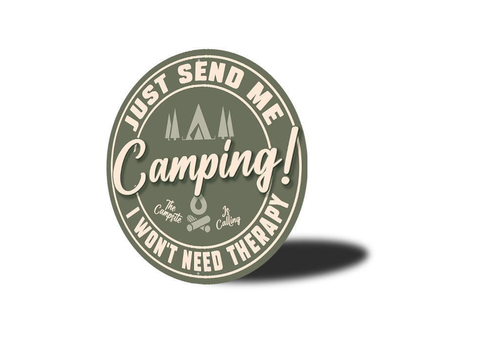 Funny Camping Therapy Sign