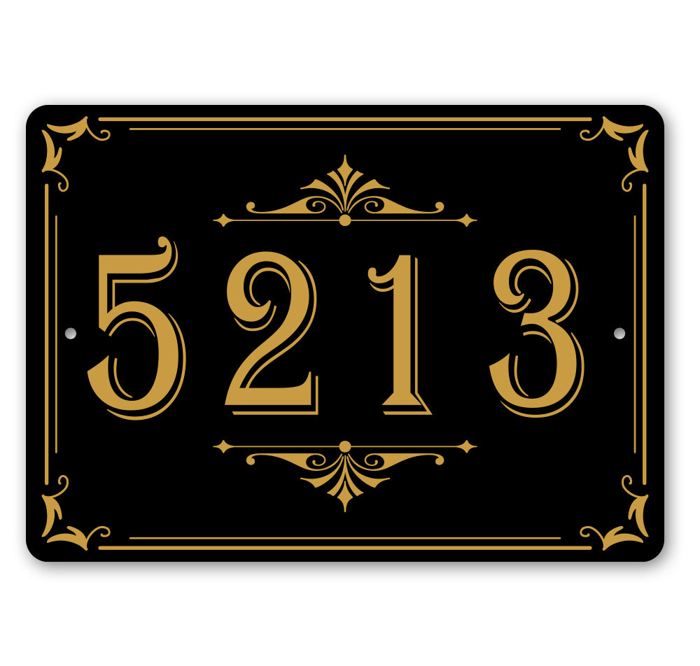 Vintage House Number Sign