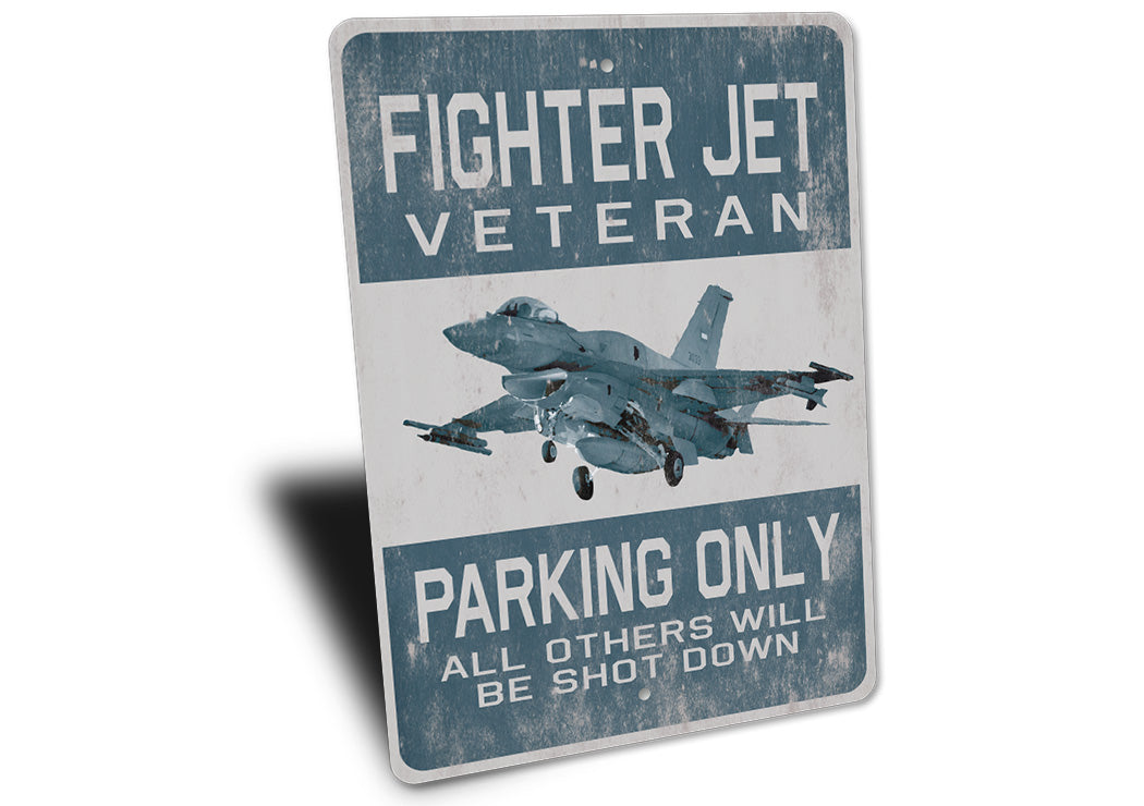 Fighter Jet Veteran Sign