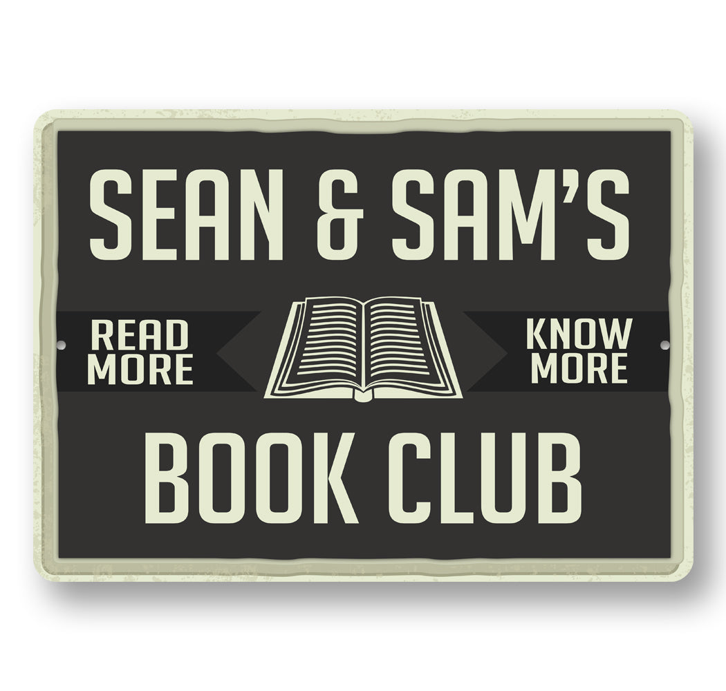 Personalized Book Club Sign