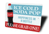 Vintage Soda Pop Advertisment Sign