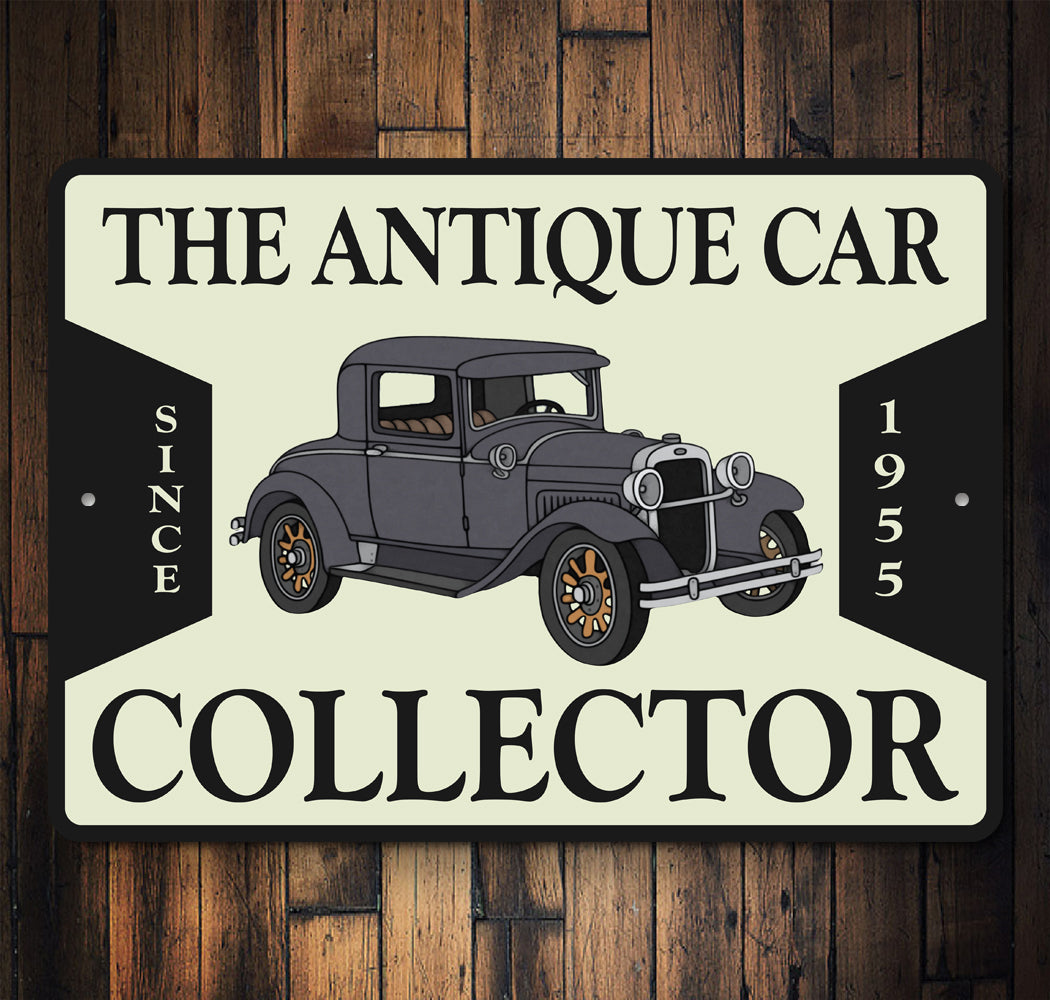 Vintage Car Collector Sign