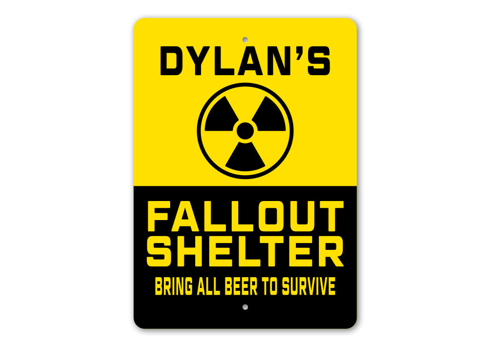 Funny Fallout Shelter Bar Sign