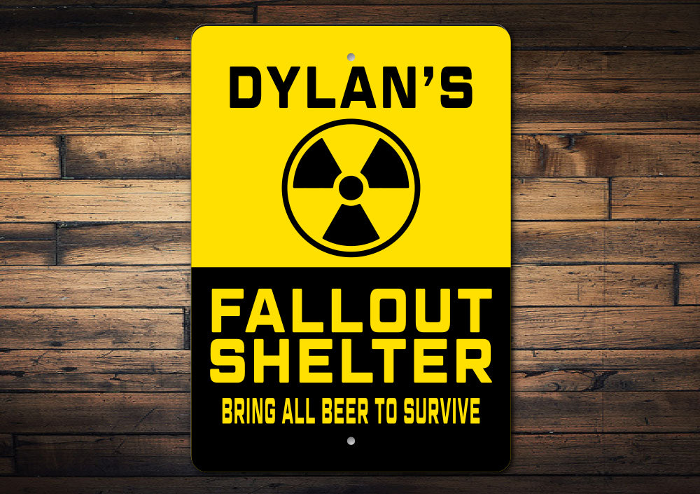 Funny Fallout Shelter Bar Sign
