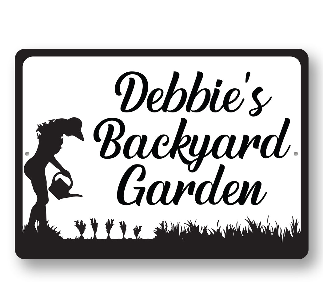 Personalized Backyard Garden Sign