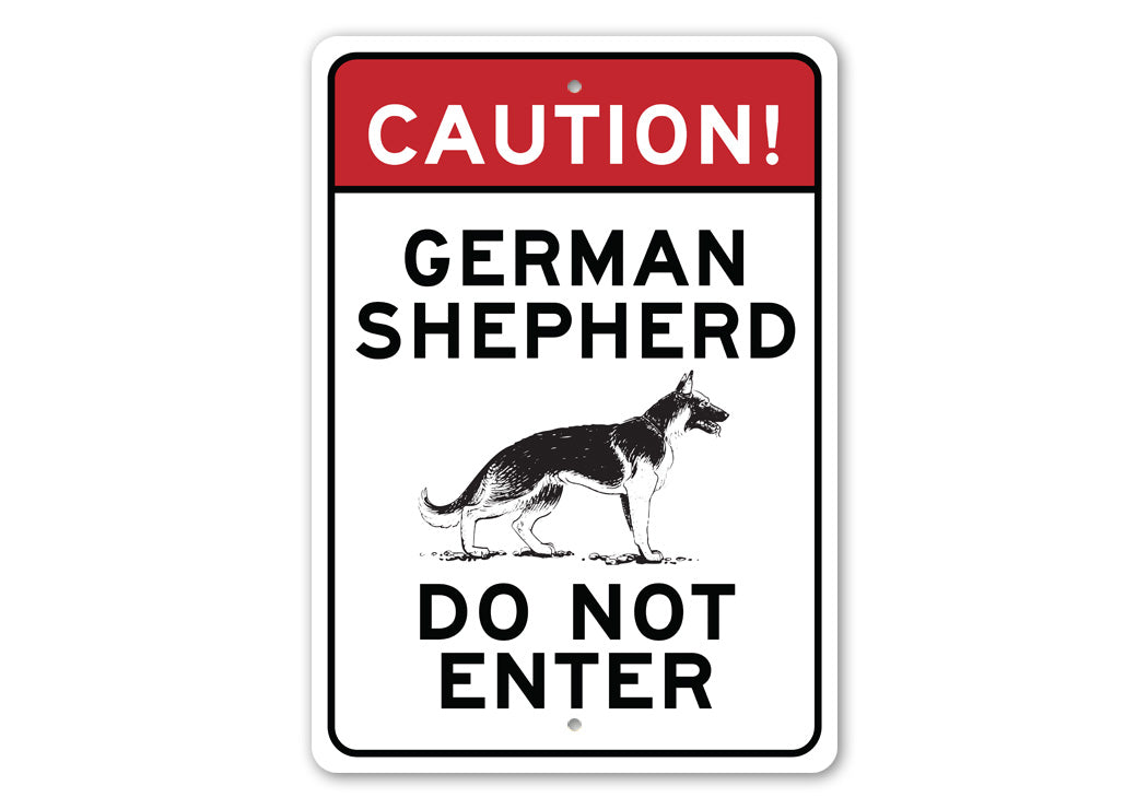 Caution German Shepherd Sign