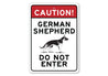 Caution German Shepherd Sign