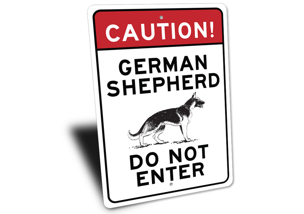 Caution German Shepherd Sign