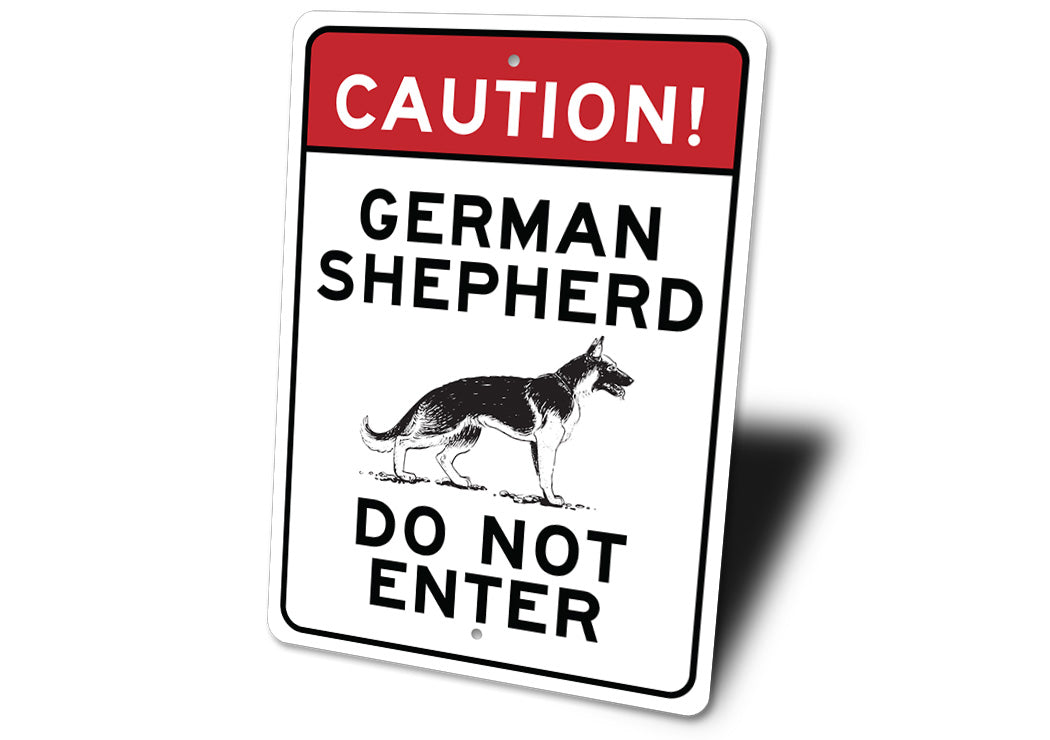 Caution German Shepherd Sign