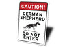 Caution German Shepherd Sign