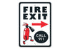 Retro Fire Exit call 911 Sign