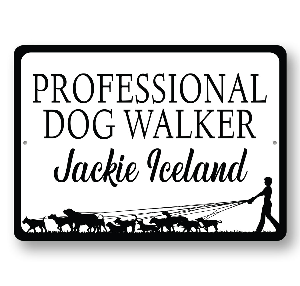 Professional Dog Walker Sign