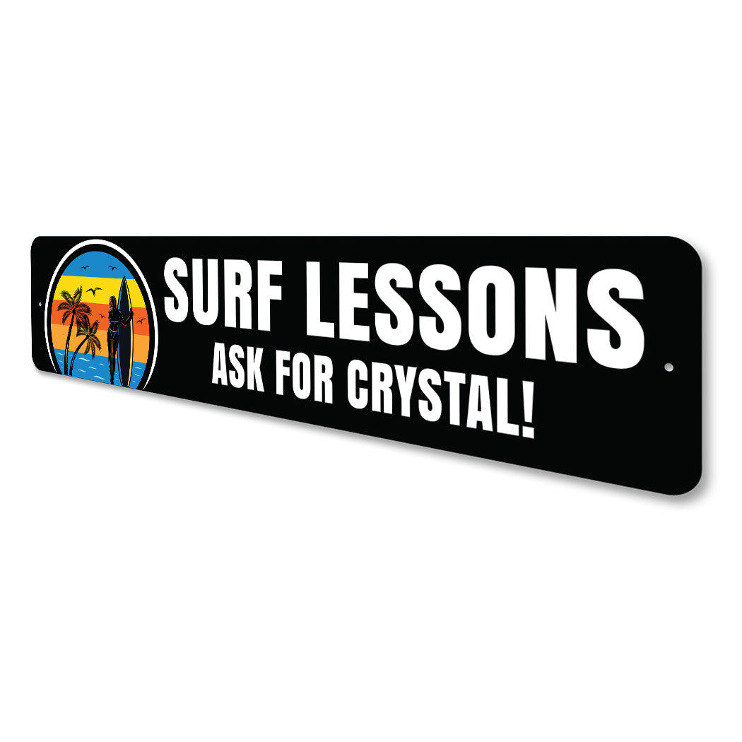 Surf Lesson Ask For Help Sign