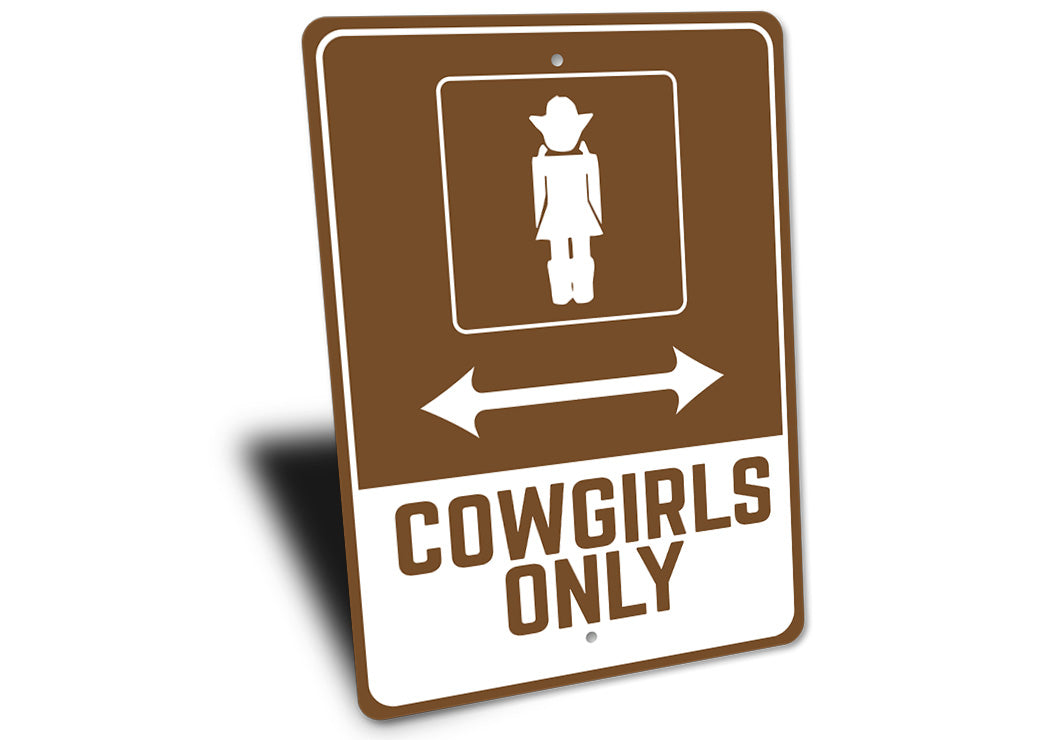 Cowgirl Parking Sign