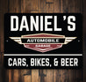 Custom Car And Bike Garage Sign