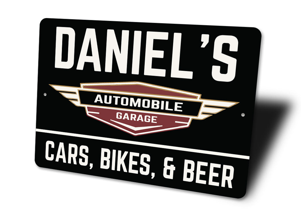 Custom Car And Bike Garage Sign