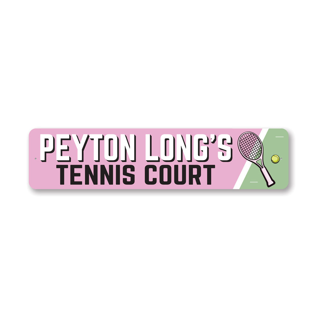 Custom Tennis Court Sign