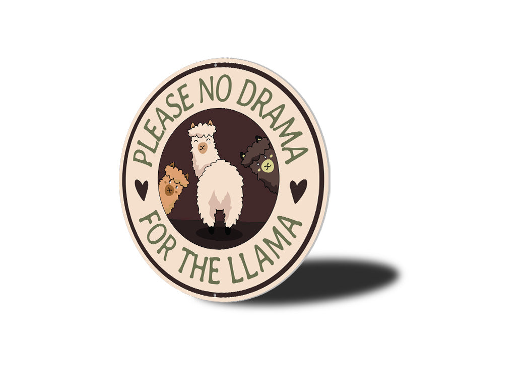 Funny Llama Farm Entrance Sign