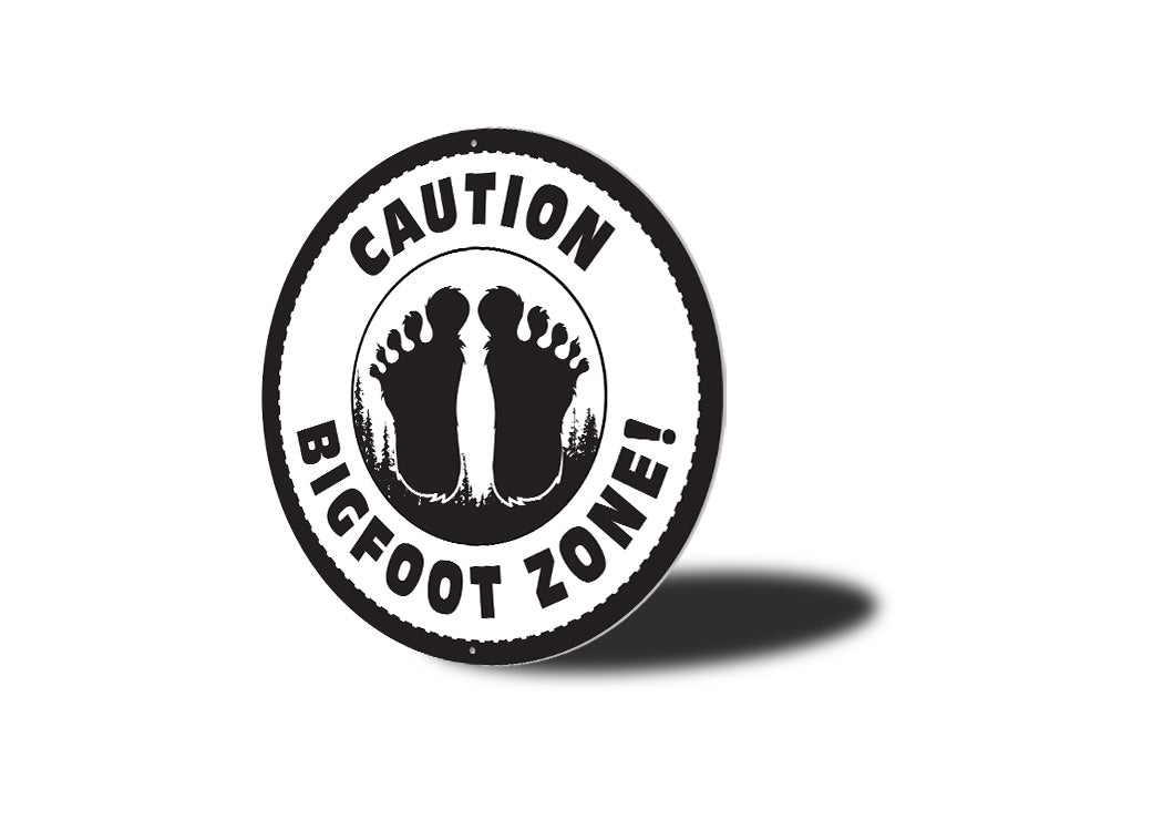 Caution Big Foot Zone Sign