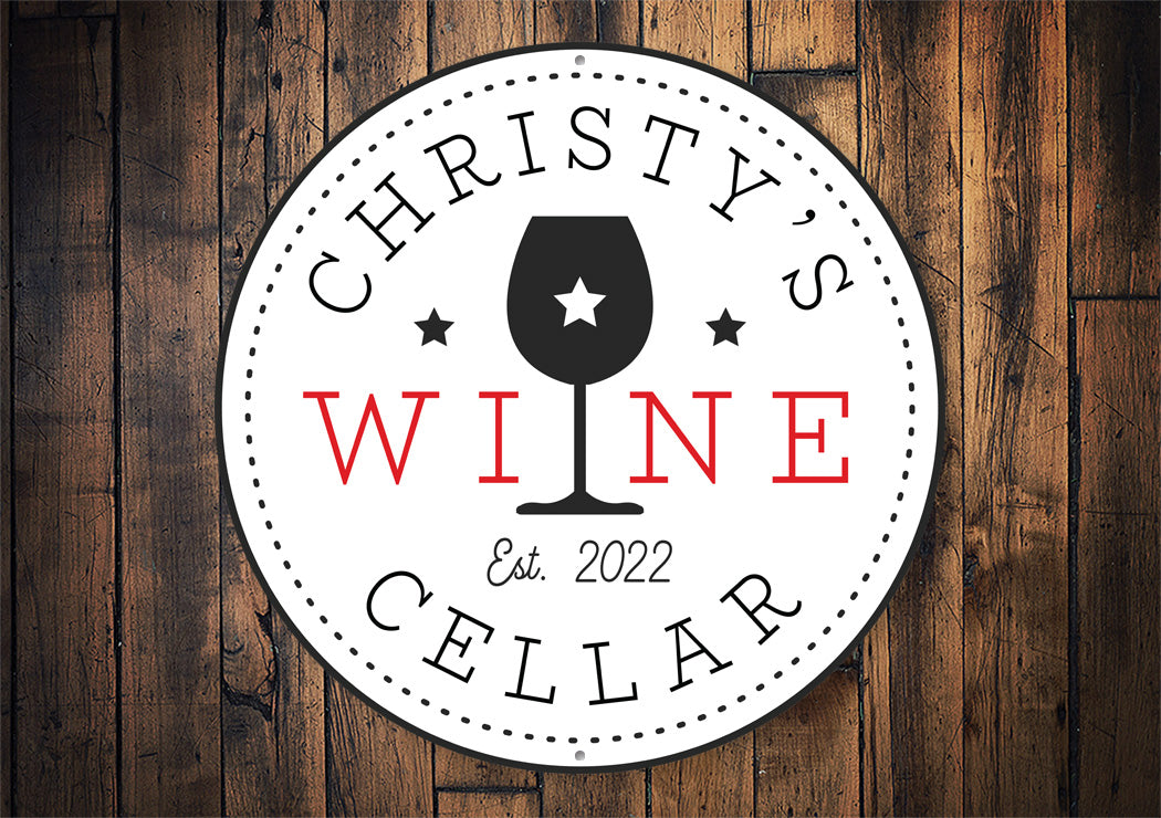 Personalized Wine Cellar Sign