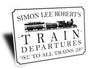 Custom Train Departure Sign