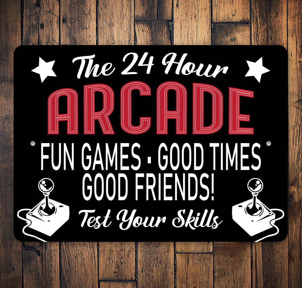 Rustic Arcade Sign Retro Arcade Entrance Sign – Lizton Sign Shop