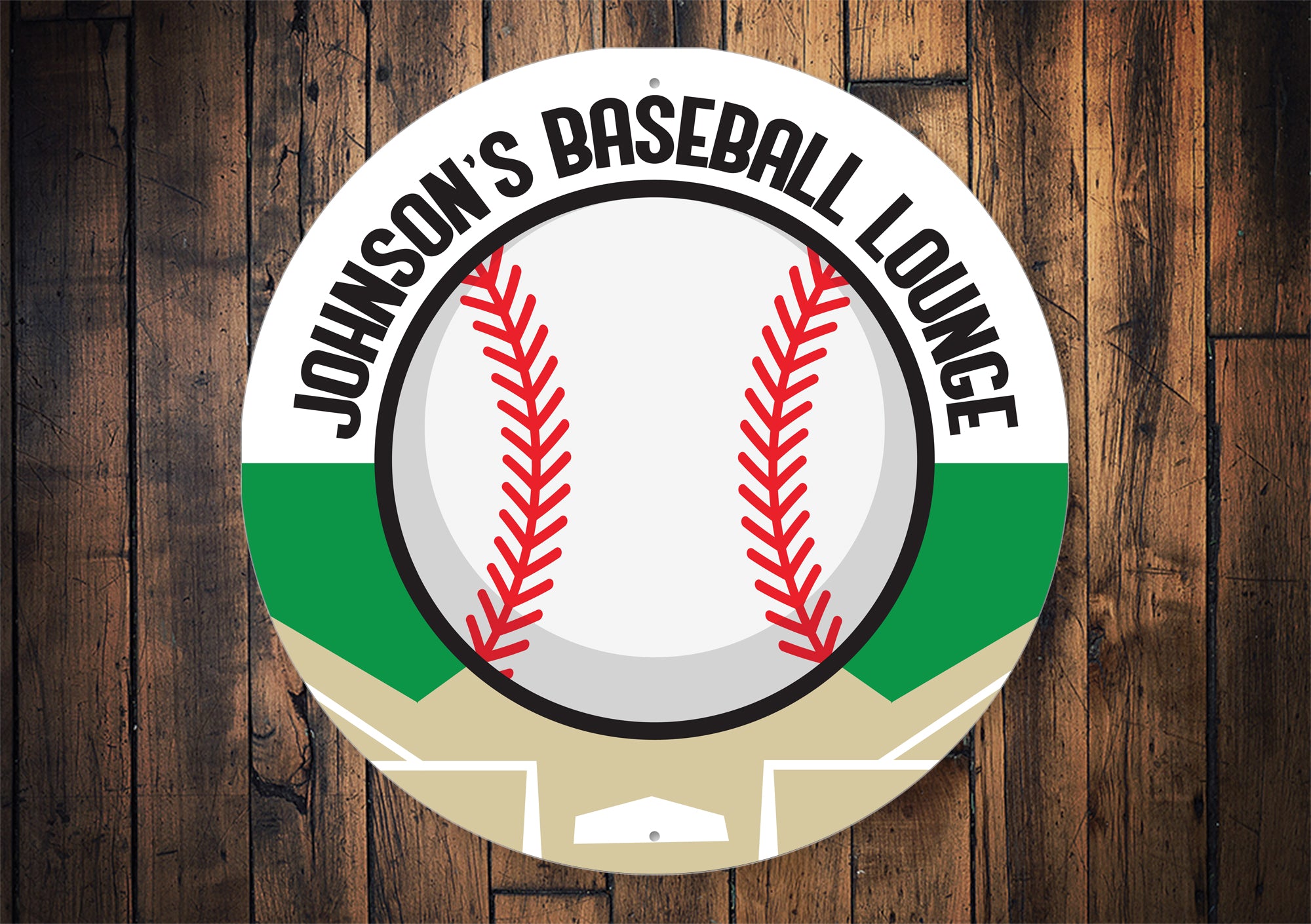 Custom Baseball Lounge Sign