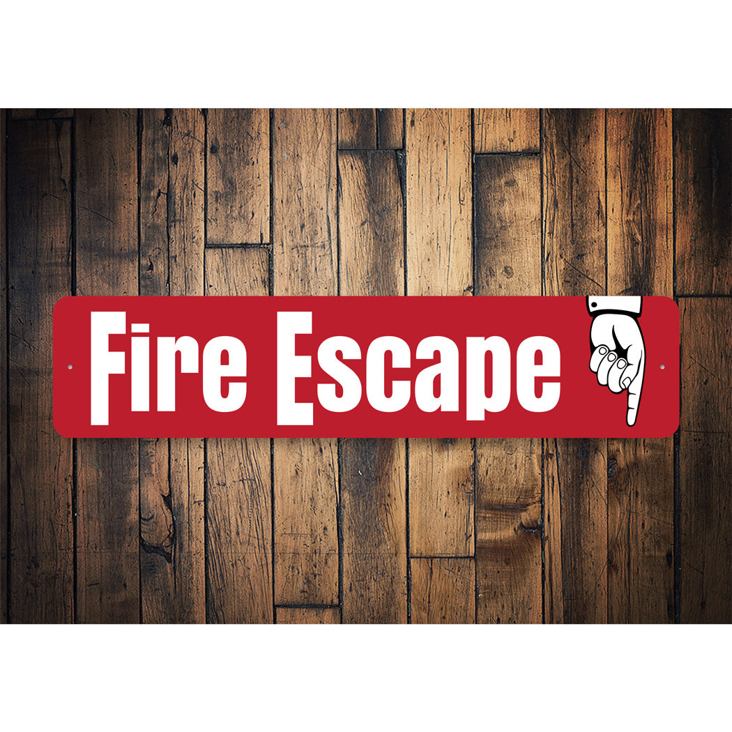 Vintage Fire Escape Sign
