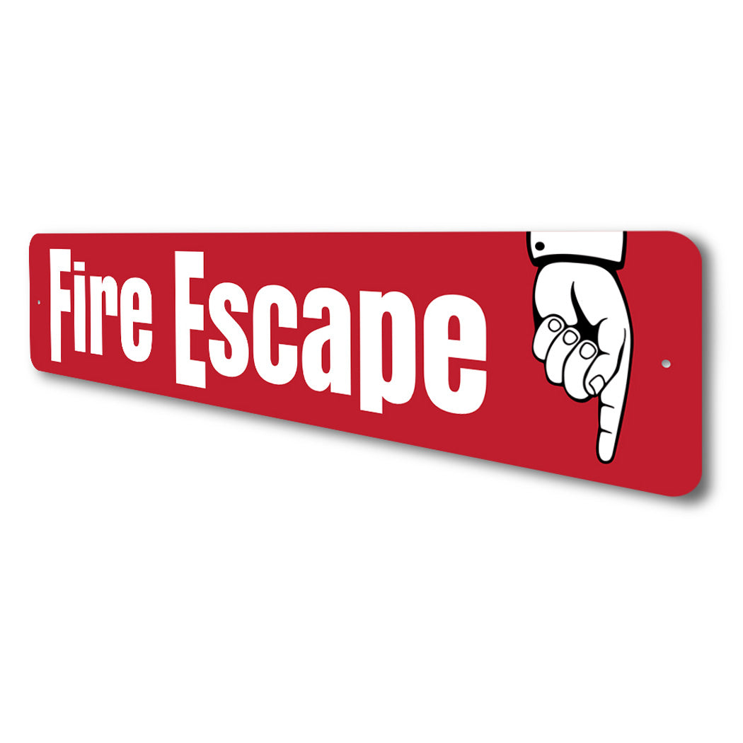 Vintage Fire Escape Sign
