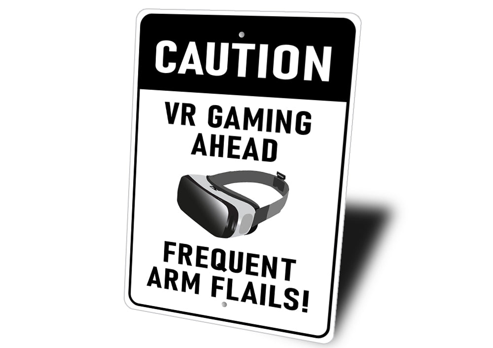 VR Gaming Warning Sign
