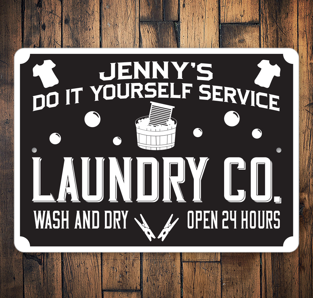 Do It Yourself Laundry Service Sign