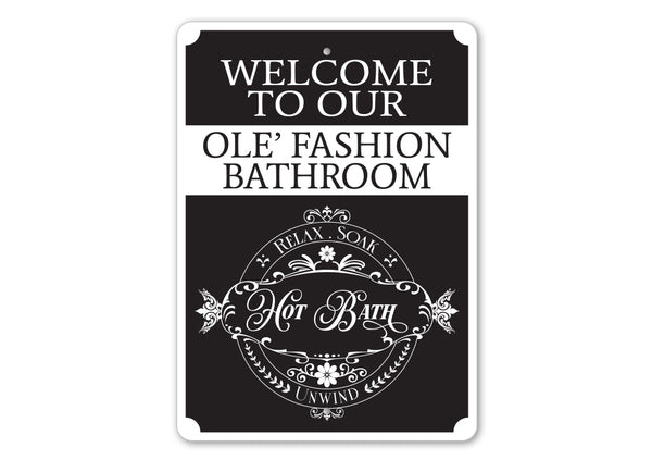 vintage-bathroom-welcome-sign-lizton-sign-shop for Free Printable Vintage Bathroom Art Vintage Bathroom Welcome Sign – Lizton Sign Shop for Free Printable Vintage Bathroom Art