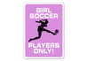 Girl Soccer Room Sign