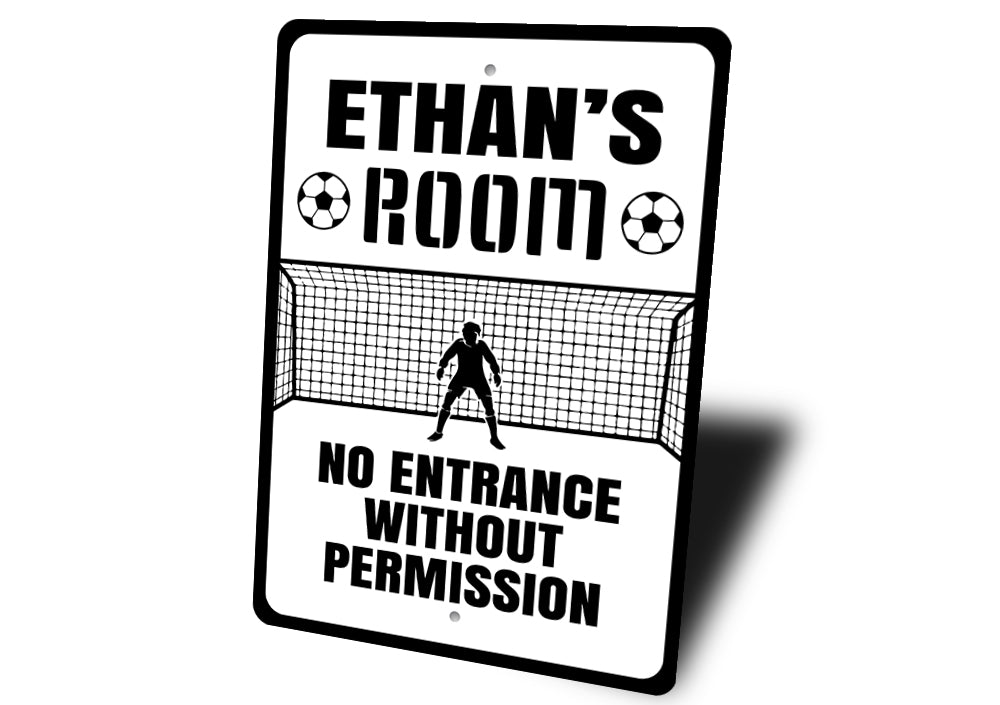 Kid Goalie Room Entrance Sign