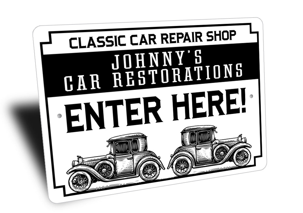 Classic Car Repair Shop Sign