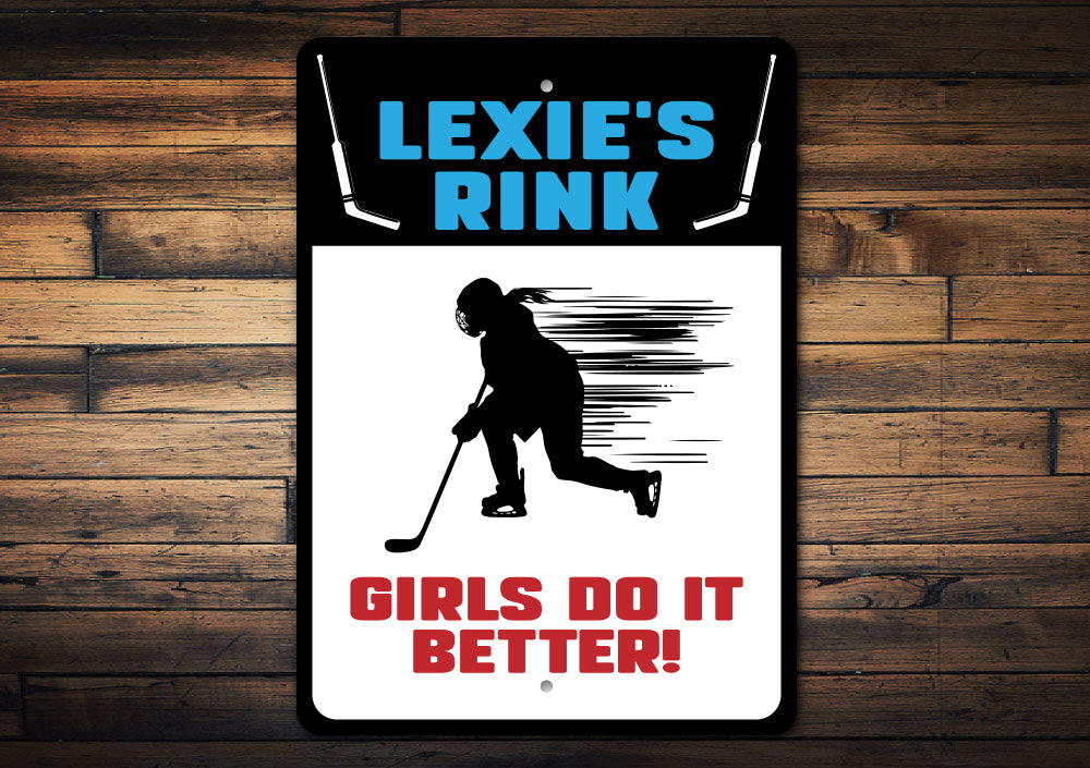 Personalized Hockey Rink Sign