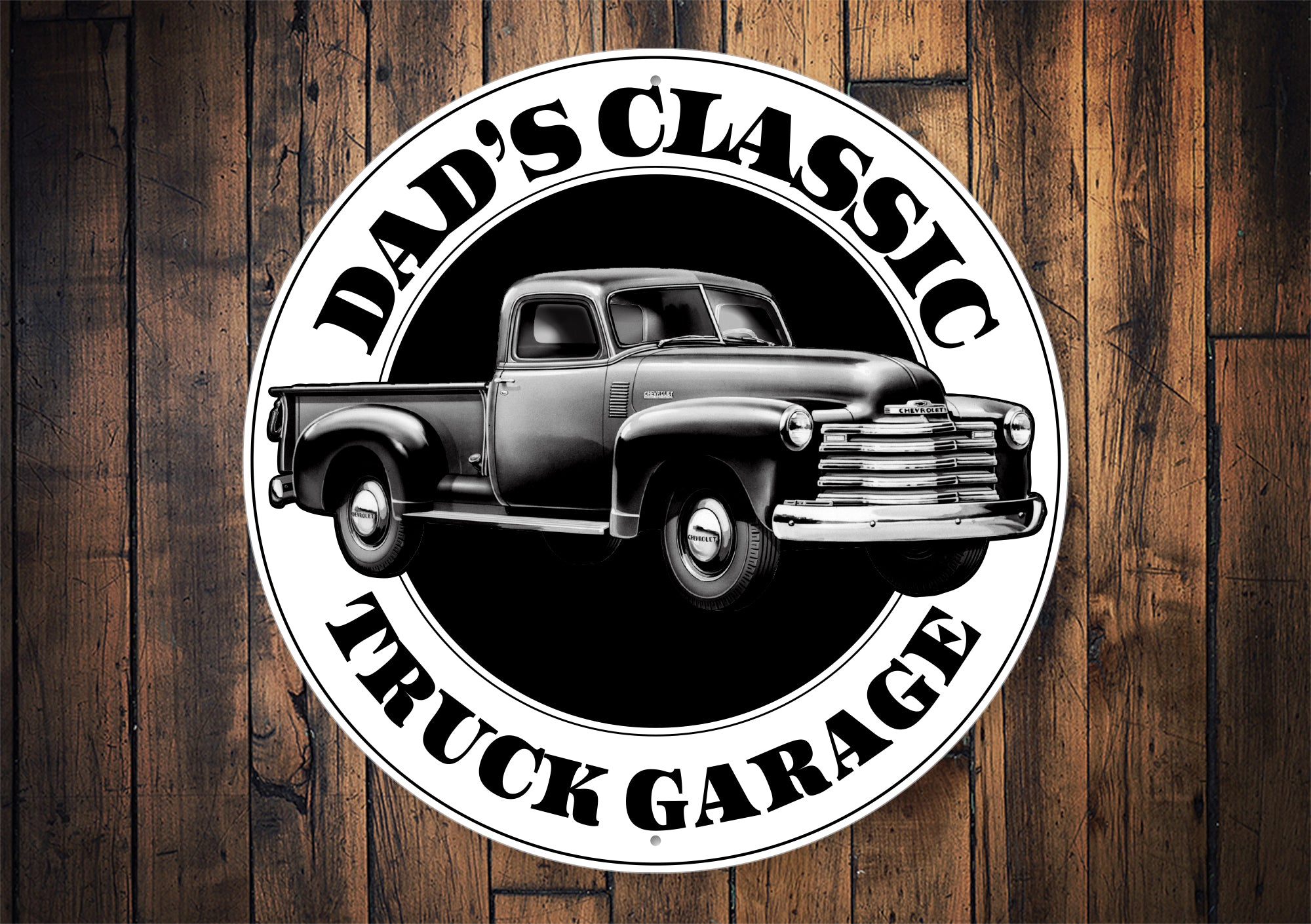 Dads Classic Truck Garage Sign