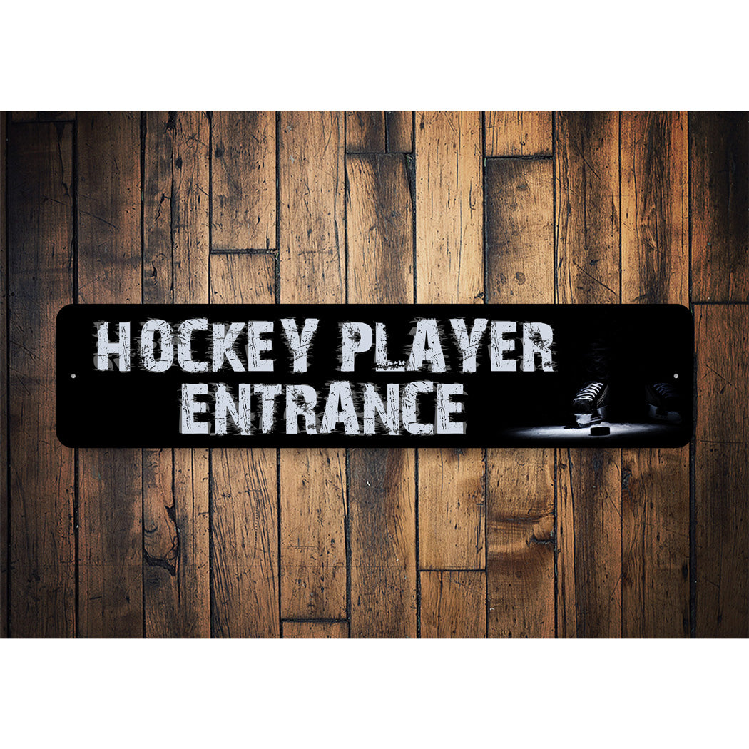 Hockey Player Entrance Sign