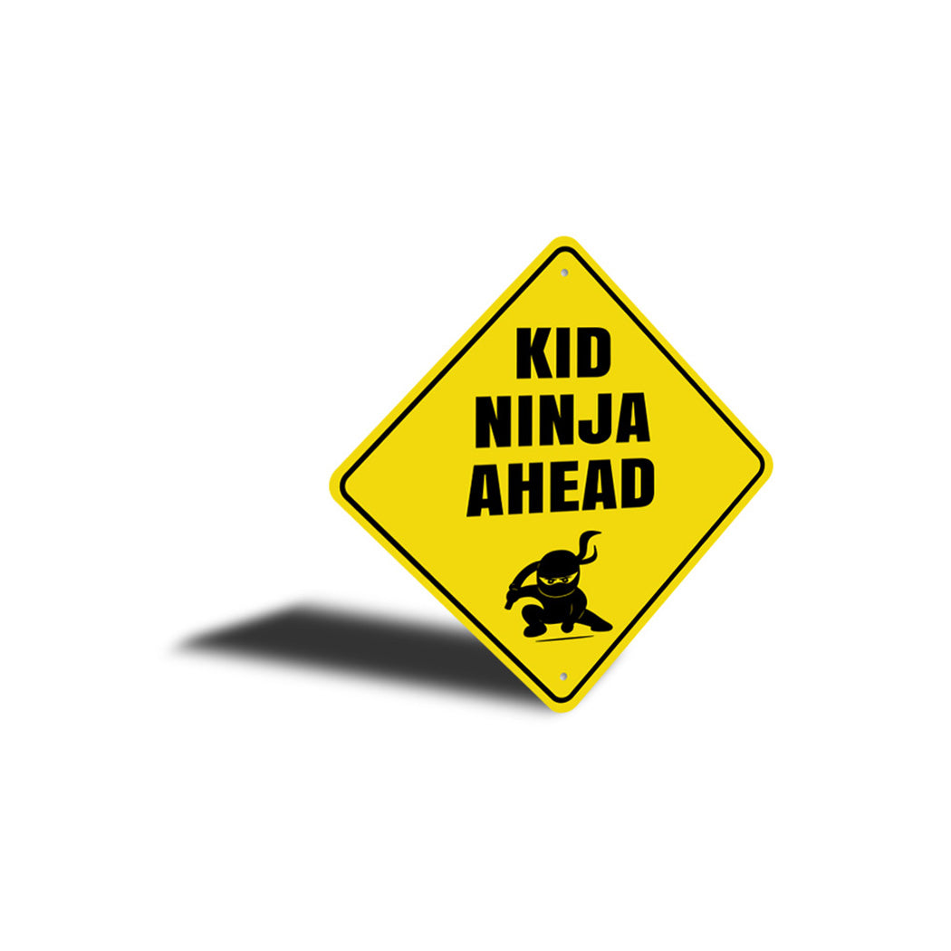 Kid Ninja Ahead Sign